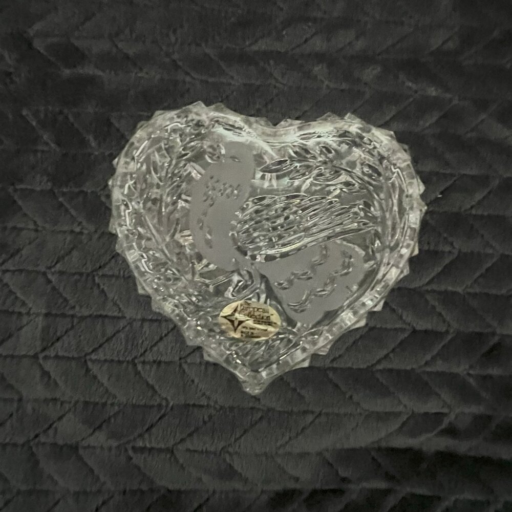 Crystal Trinket Candy Dish Heart Shaped